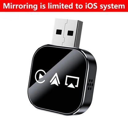 【Yurnlv】2026 Upgrade 3 in 1 Wireless Carplay Mirror Link Adapter Instant Wired to Wireless Conversion Plug & Playmini Stable Design for Wired Carplay,Airplay